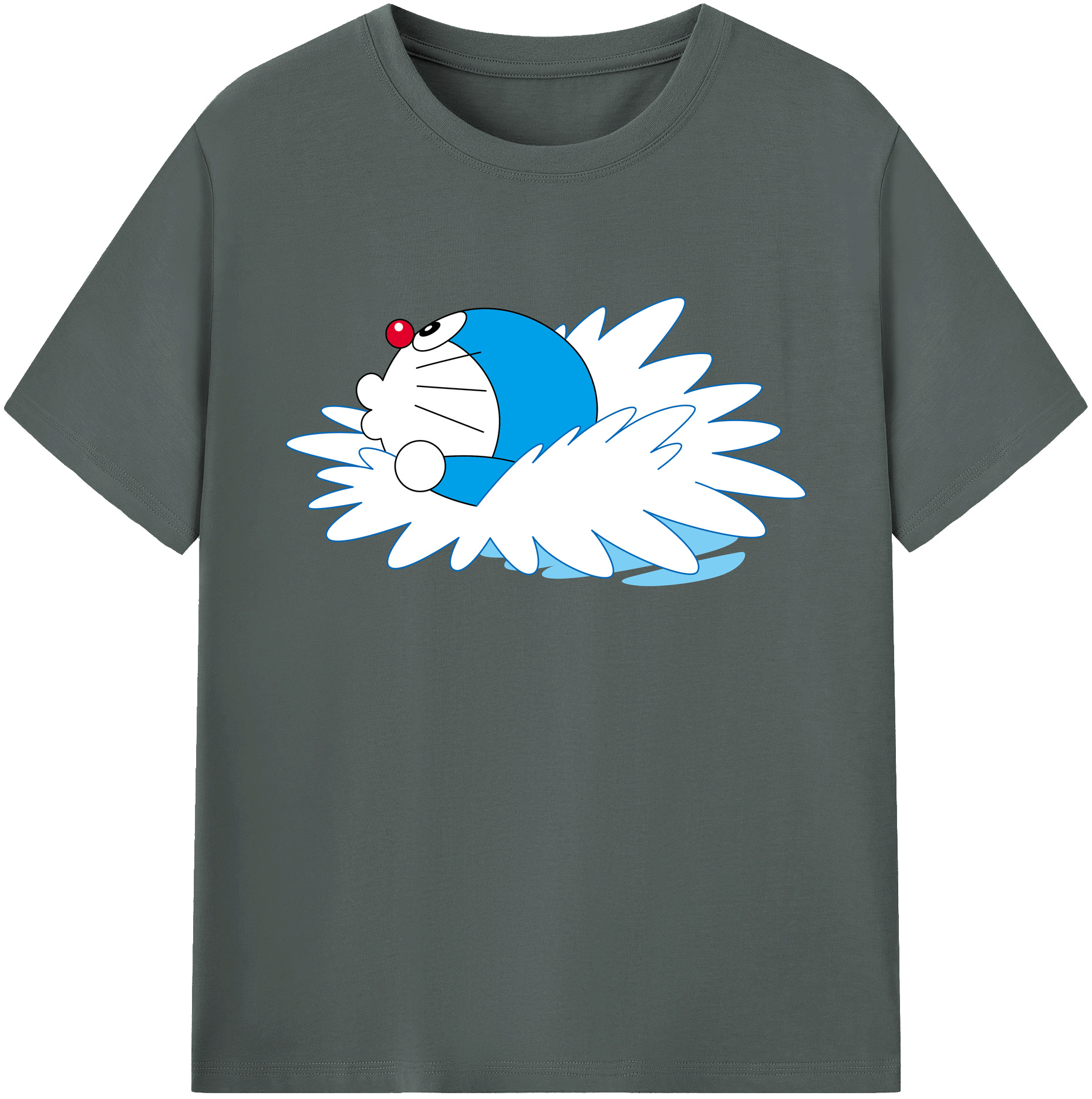 （画像用） ドラえもん Doraemon 綿100％ メンズ半袖Tシャツ｜肌触りやわらか＆通気性